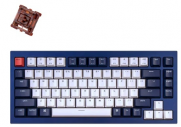 Клавиатура Keychron Keychron Q1 QMK Custom HotSwappable Gateron Phantom Brown Switch Mechanical Keyboard Full Assembled Navy Blue RGB